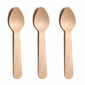 wooden spoons takeaway food cafe